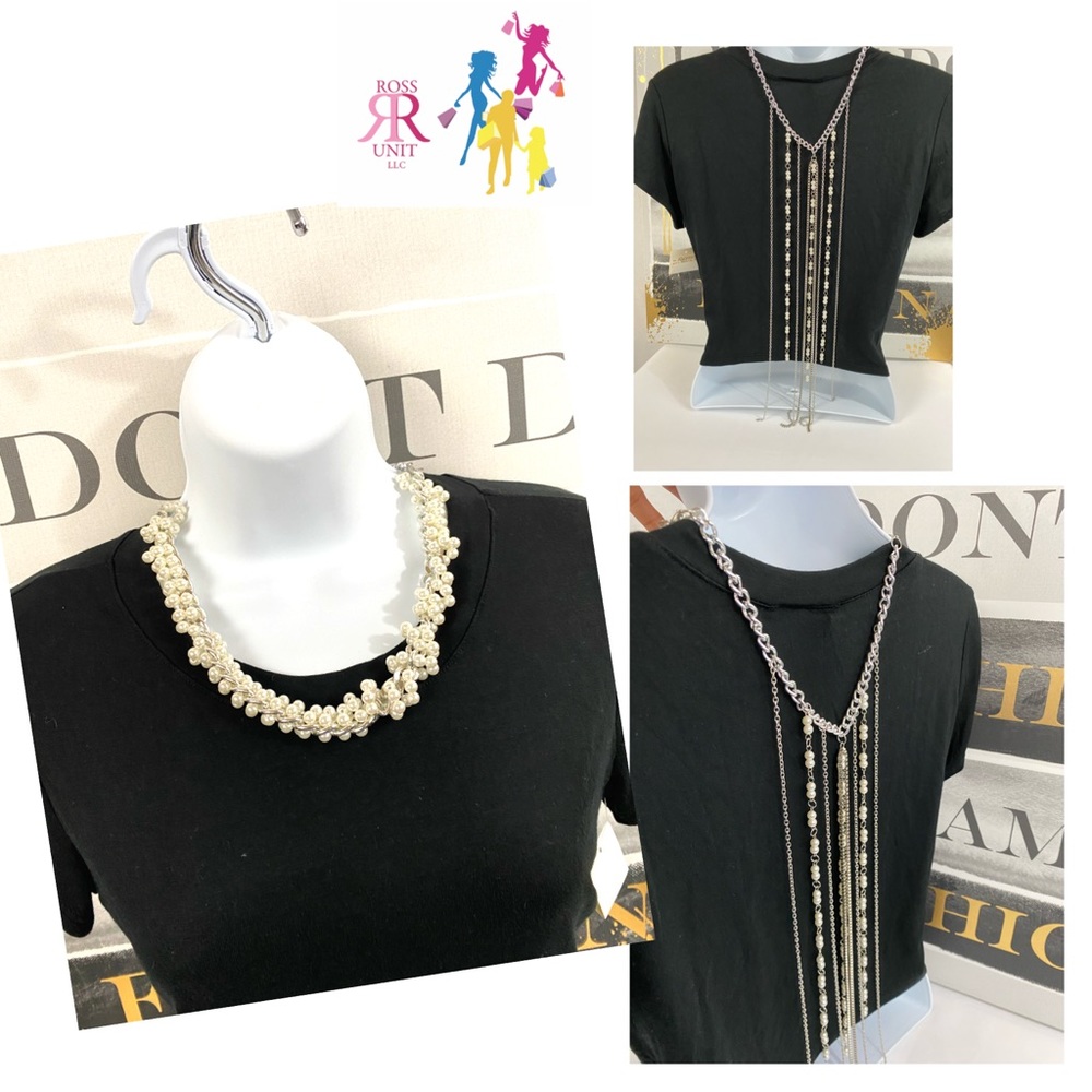 3/$30 Pearl & Silver ‘Backtalk Necklace’